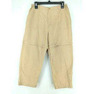 CampMor Outdoor Camping Hiking Convertible Pants Women's Size XL Tan Nylon